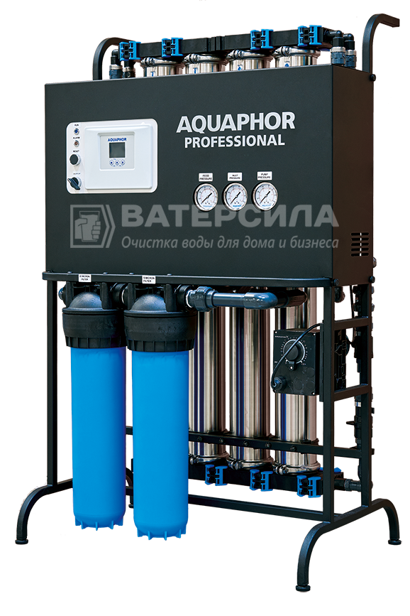 Система обратного осмоса AQUAPHOR APRO Black Edition 1000, дозатор GRUNDFOS